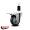 Service Caster 3.5'' Thermoplastic Rubber Swivel 1-3/8'' Expanding Stem Caster Total Lock Brake SCC-EXTTL20S3514-TPRB-138 - alternate 2